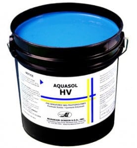 Murakami Aquasol HV Blue Screen Printing Emulsion - High-Viscosity Photopolymer Emulsion for Water-Based, Discharge & Plastisol Inks