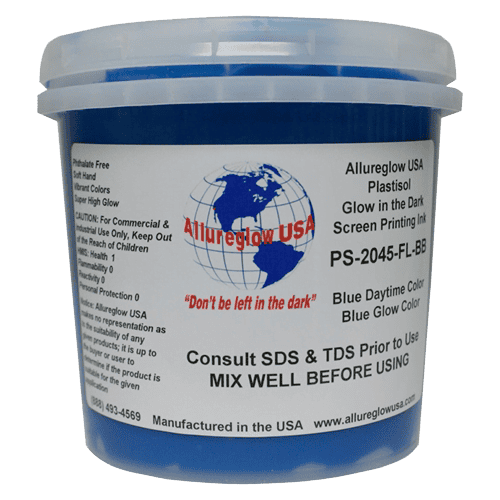 Allureglow blue glow in the dark plastisol