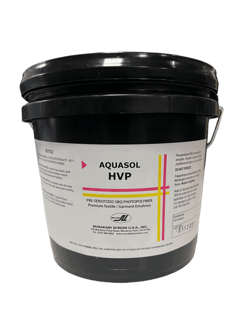 Murakami Aquasol HVP Pink Emulsion - High-Viscosity Photopolymer Screen Printing Emulsion for Water-Based, Discharge & Plastisol Inks