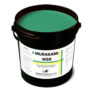 Murakami WSR Dual Cure Screen Printing Emulsion - High-Solids Dual Cure Emulsion for Water-Based, Discharge, HSA & Plastisol Inks