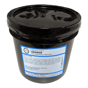 Printers Choice Orange Pre-Sensitized Photopolymer Screen Printing Emulsion - Fast-Exposing, High-Solids Emulsion for Plastisol Ink Screen Printing
