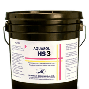 Murakami Aquasol HS3 Emulsion - High-Durability, Water-Resistant Screen Printing Emulsion - for Thick Print Applications