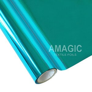AMagic BA Teal Heat Transfer Foil - Create Shiny Metallic Designs