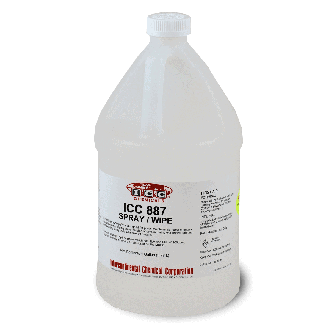 ICC 887 Spray/Wipe™ On-Press Cleaner – Fast, Emulsion-Safe Press Wash for Screen Printers