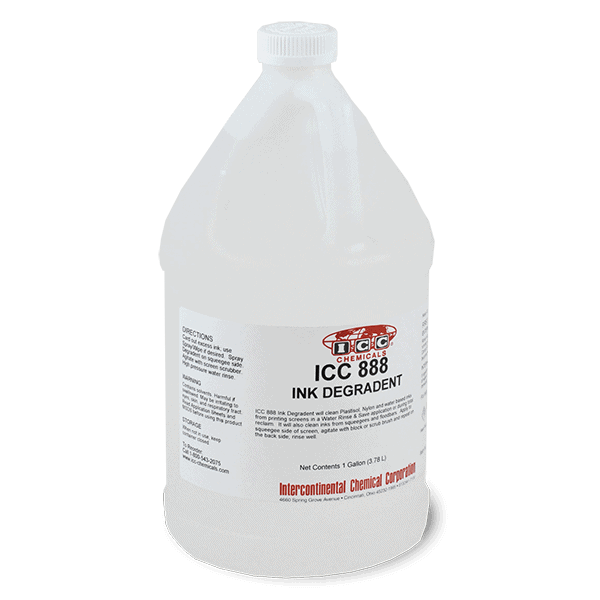 ICC 888 Economical Ink Degradent – Cost-Effective Plastisol Ink Remover for Screen Printers