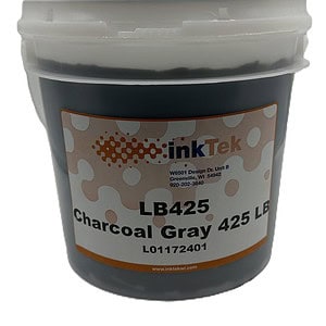 Inktek 425 Charcoal Gray Plastisol Ink - Low Cure Formula for Optimal Screen Printing