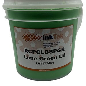 Inktek 2270 Lime / Spring Green Plastisol Ink - Low Cure Formula for Optimal Screen Printing