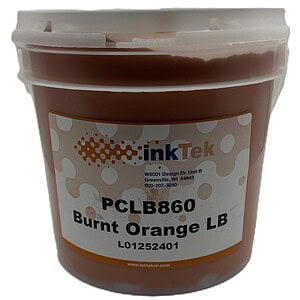 Inktek 860 Burnt Orange Plastisol Ink - Low Cure Formula for Optimal Screen Printing