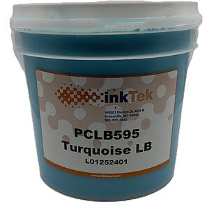 Inktek 595 Turquoise Plastisol Ink - Low Cure Formula for Optimal Screen Printing