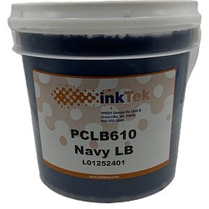 Inktek 610 Navy Plastisol Ink - Low Cure Formula for Optimal Screen Printing