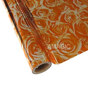 AMagic Specialty EBAD01 Roses Heat Transfer Foil - Create Shiny Metallic Designs