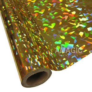 AMagic Holographic G0HP38 Cracked Ice Heat Transfer Foil - Create Shiny Metallic Designs