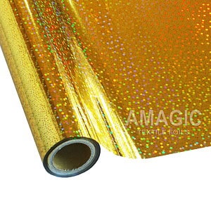 AMagic Holographic G0K162 Stars Heat Transfer Foil - Create Shiny Metallic Designs