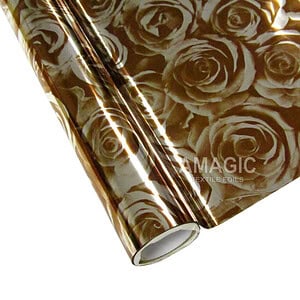 AMagic Specialty H3AD01 Roses Heat Transfer Foil - Create Shiny Metallic Designs