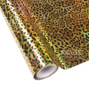AMagic Holographic H3AK02 Holo Leopard Heat Transfer Foil - Create Shiny Metallic Designs