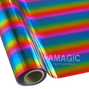 AMagic Specialty MCAA01 Rainbow Heat Transfer Foil - Create Shiny Metallic Designs