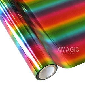 AMagic Specialty MCAA06 Rainbow Heat Transfer Foil - Create Shiny Metallic Designs