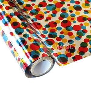AMagic Specialty MCAH01 Multi Dots Heat Transfer Foil - Create Shiny Metallic Designs