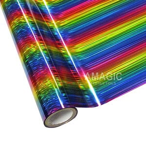 AMagic Holographic MCK271 Lines Heat Transfer Foil - Create Shiny Metallic Designs