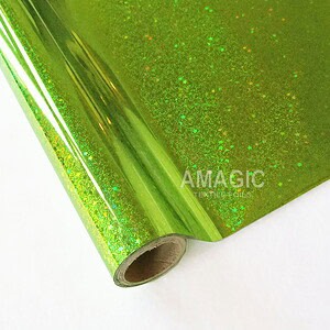 AMagic Holographic N0KP73 Glitter Heat Transfer Foil - Create Shiny Metallic Designs