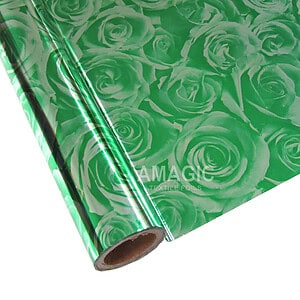 AMagic Specialty N1AD01 Roses Heat Transfer Foil - Create Shiny Metallic Designs