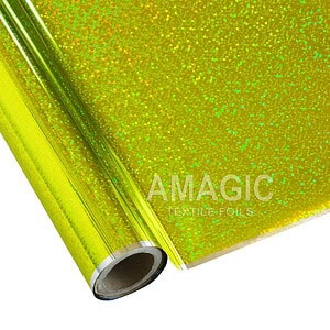 AMagic Holographic NCKP24 Champagne Heat Transfer Foil - Create Shiny Metallic Designs