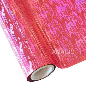 AMagic Holographic P0K114 Waterfall Heat Transfer Foil - Create Shiny Metallic Designs