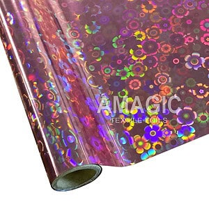 AMagic Holographic PCK201 Flower Power Heat Transfer Foil - Create Shiny Metallic Designs