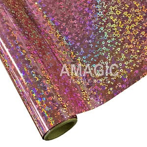 AMagic Holographic PCKP74 Hearts Heat Transfer Foil - Create Shiny Metallic Designs