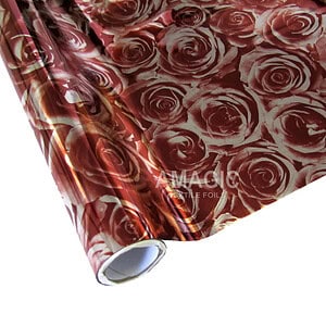 AMagic Specialty RAAD01 Roses Heat Transfer Foil - Create Shiny Metallic Designs