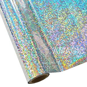 AMagic Holographic S0HP21 Shattered Glass Heat Transfer Foil - Create Shiny Metallic Designs