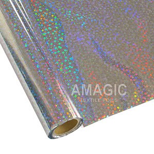 AMagic Holographic S0HP65 Sequins Heat Transfer Foil - Create Shiny Metallic Designs