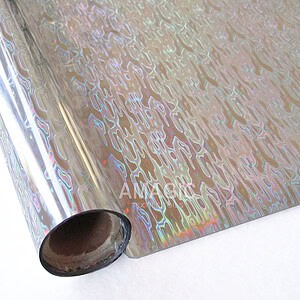 AMagic Holographic S0K114 Waterfall Heat Transfer Foil - Create Shiny Metallic Designs