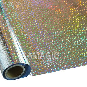 AMagic Holographic S0K162 Stars Heat Transfer Foil - Create Shiny Metallic Designs