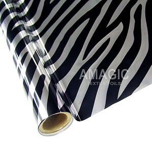 AMagic Specialty S5ZBRA Silver Zebra Heat Transfer Foil - Create Shiny Metallic Designs