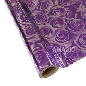 AMagic Specialty V2AD01 Roses Heat Transfer Foil - Create Shiny Metallic Designs