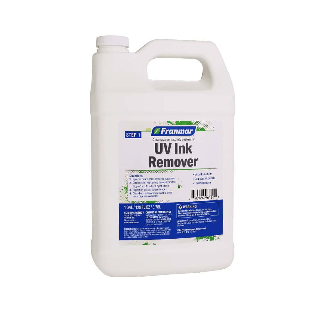 Franmar UV Ink Remover – Soy-Based, Eco-Friendly UV Ink Cleaner for Screen Printers