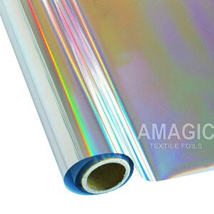AMagic Holographic S0ZP02 Holo Rainbow Heat Transfer Foil - Create Shiny Metallic Designs