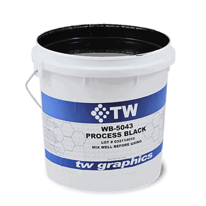 TW 5043 Gloss Halftone Black Water Based Poster Ink – Perfect for Flat Stock