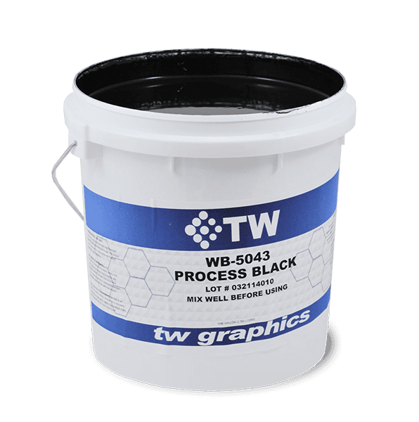 TW 5043 Gloss Halftone Black Water Based Poster Ink – Perfect for Flat Stock