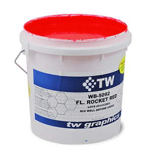 TW 5092 Gloss Rocket Red Water Based Poster Ink – Perfect for Flat Stock