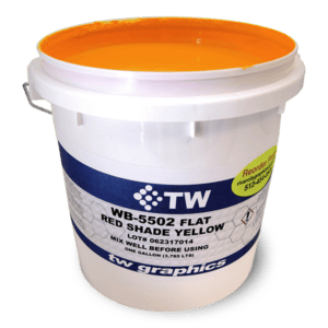 TW 5502 Flat Red Shade Yellow Water Based Poster Ink - Perfect for Flat Stock