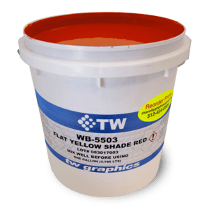 TW 5503 Flat Yellow Shade Red Water Based Poster Ink - Perfect for Flat Stock