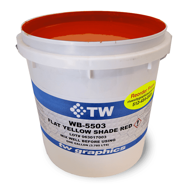 TW 5503 Flat Yellow Shade Red Water Based Poster Ink - Perfect for Flat Stock