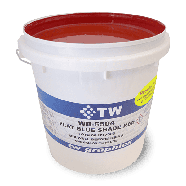 TW 5504 Flat Blue Shade Red Water Based Poster Ink - Perfect for Flat Stock