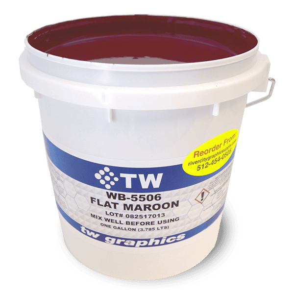 TW 5506 Flat Maroon Water Based Poster Ink - Perfect for Flat Stock