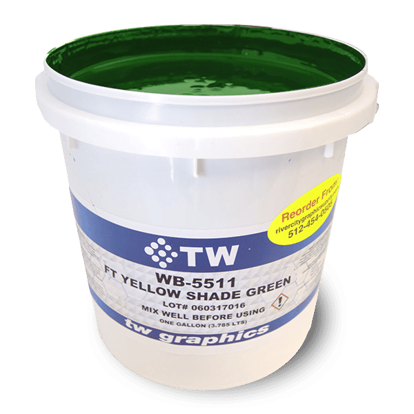 TW 5511 Flat Yellow Shade Green Water Based Poster Ink - Perfect for Flat Stock