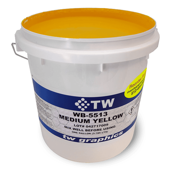 TW 5513 Flat Medium Yellow Water Based Poster Ink