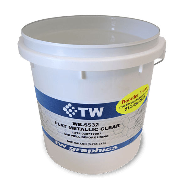 TW 5532 Flat Metallic Clear Water Based Poster Ink