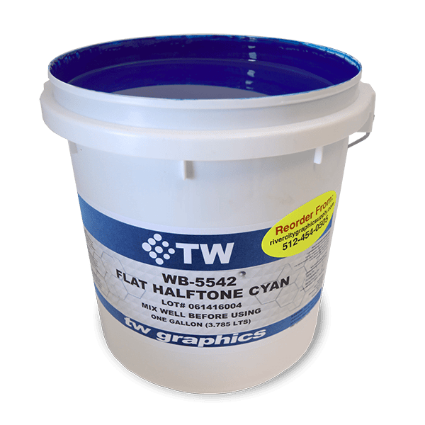 TW 5542 Flat Halftone Cyan Water Based Poster Ink